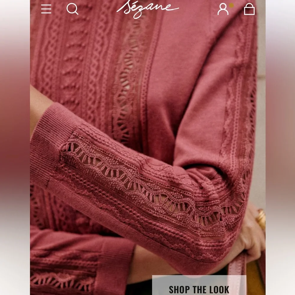 Sezane Janis Jumper in Rosewood - Picture 10 of 12